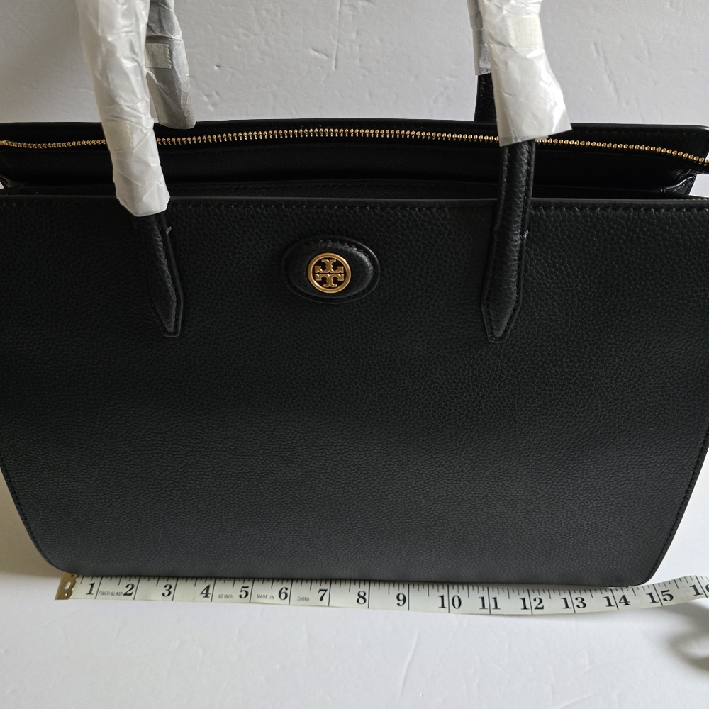 Tory Burch Leather Tote Bag Black - Picture 7 of 8